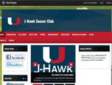 Tablet Screenshot of jhawksoccerclub.com